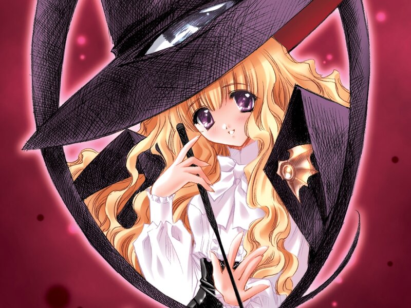 Blonde Witch Girl — Purple, Dramatic