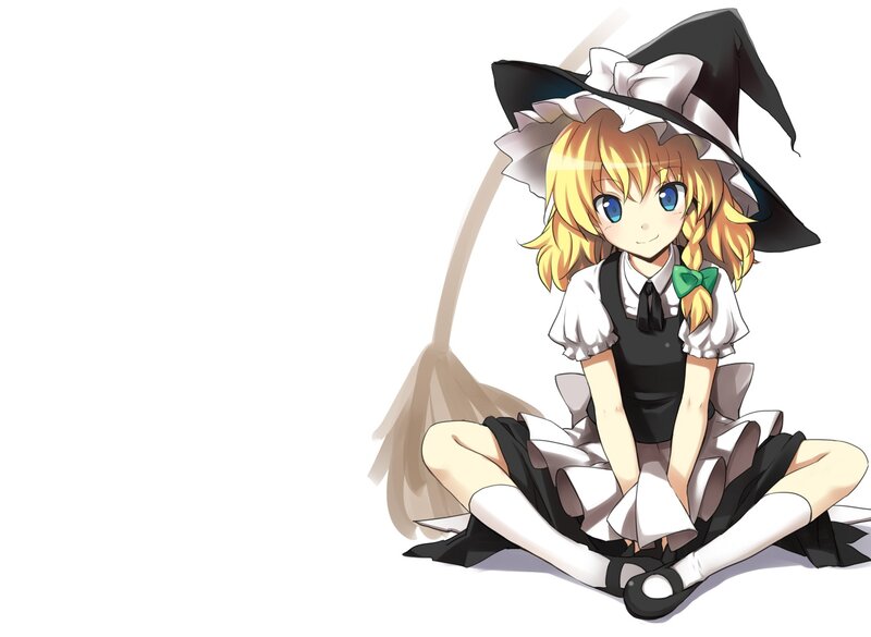 Blonde Witch Girl — White, Calm, Anime