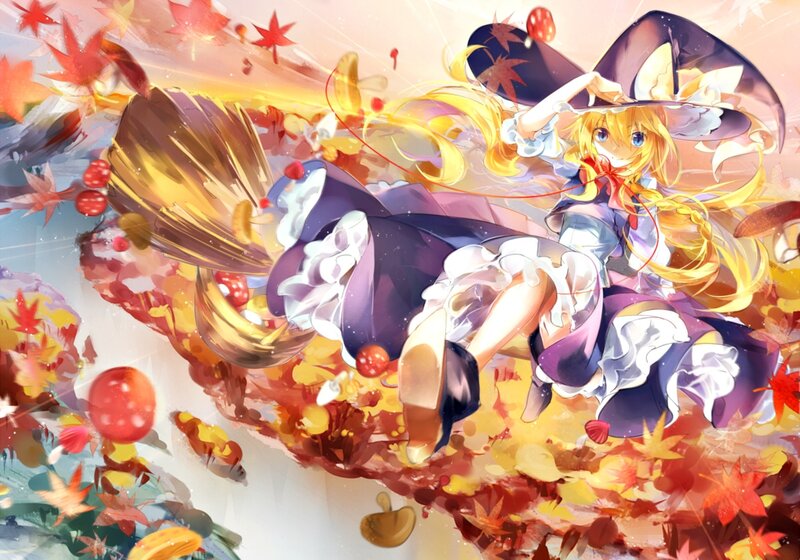 Blonde Witch in Autumn