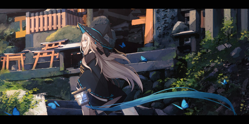 Blonde Witch in Black Robe