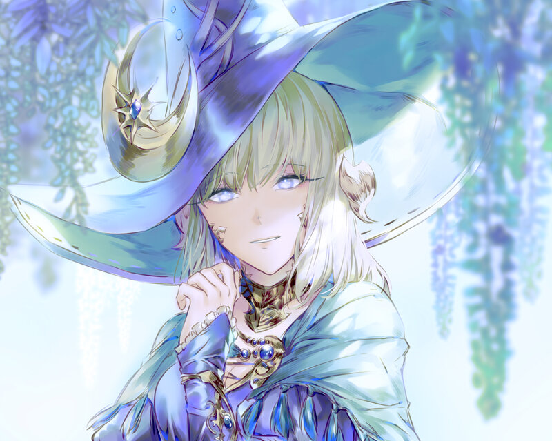 Blonde Witch in Blue