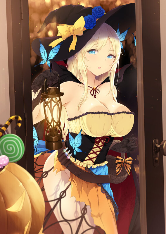 Blonde Witch in Costume