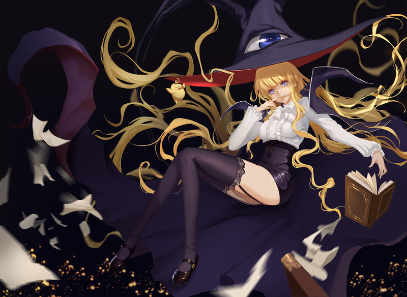 Blonde Witch with Book