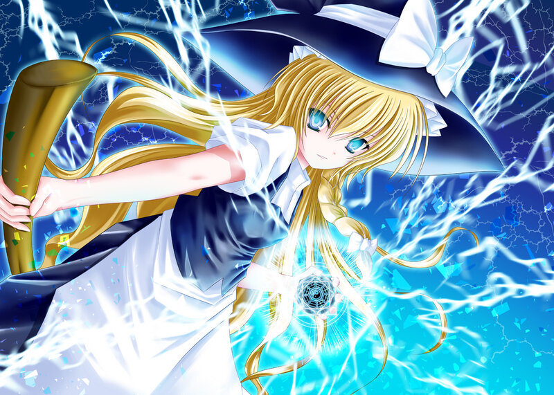blonde witch with lightning magic