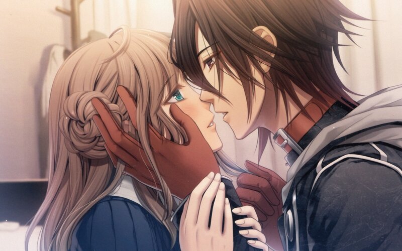 Blonde Woman and Brown-haired Man — Brown