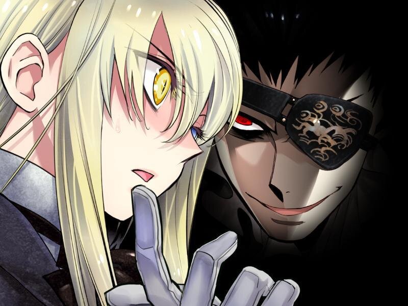 Blonde Woman and Man — Black