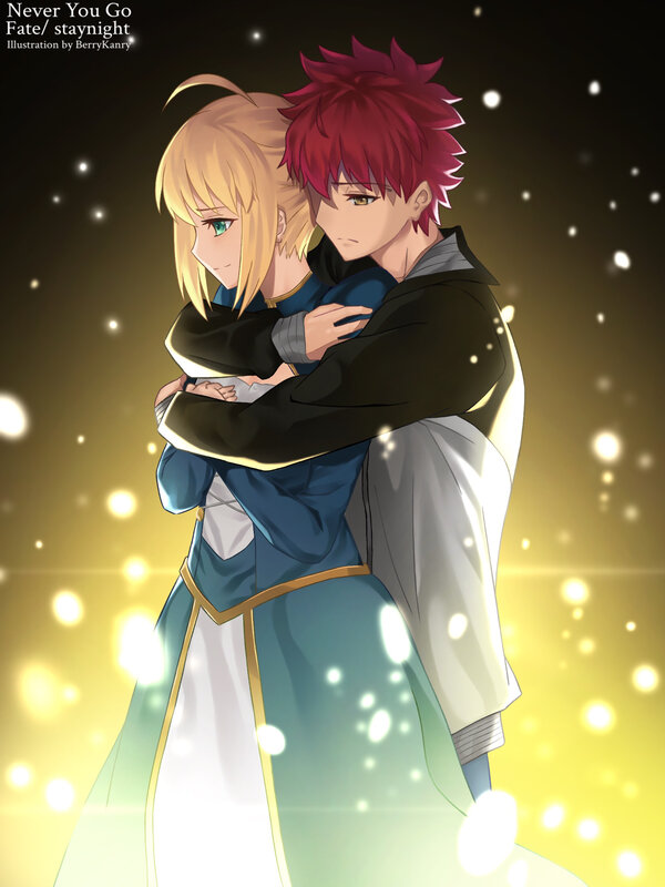 Blonde Woman and Red-haired Man — Yellow