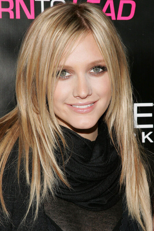 Blonde woman at event