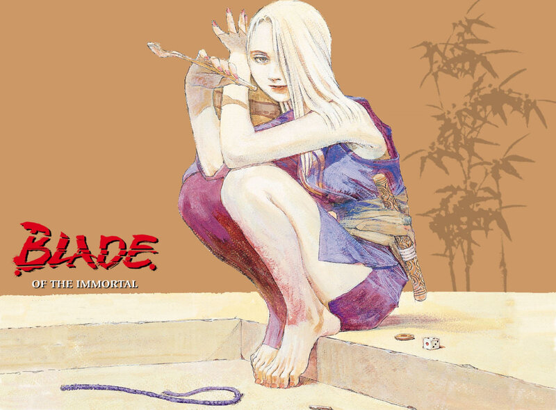 Blonde Woman Crouching