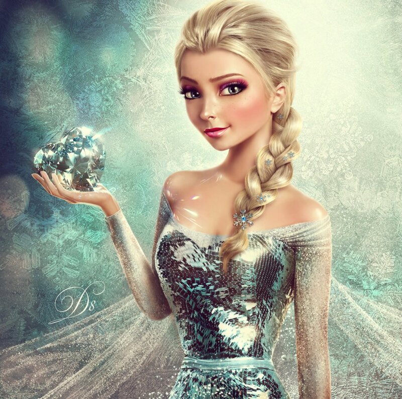 Blonde Woman Holding Crystal