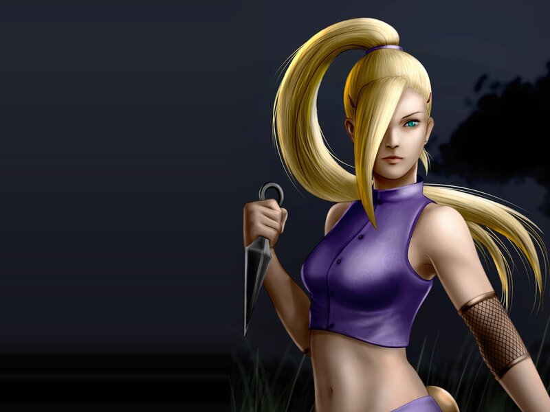 Blonde Woman Holding Knife