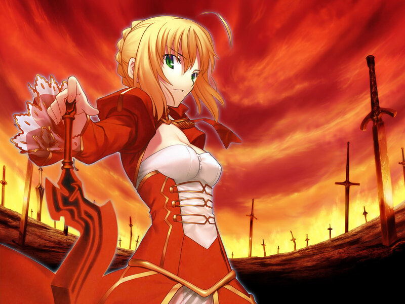 Blonde Woman Holding Sword