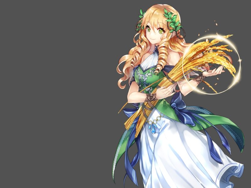 Blonde Woman Holding Wheat