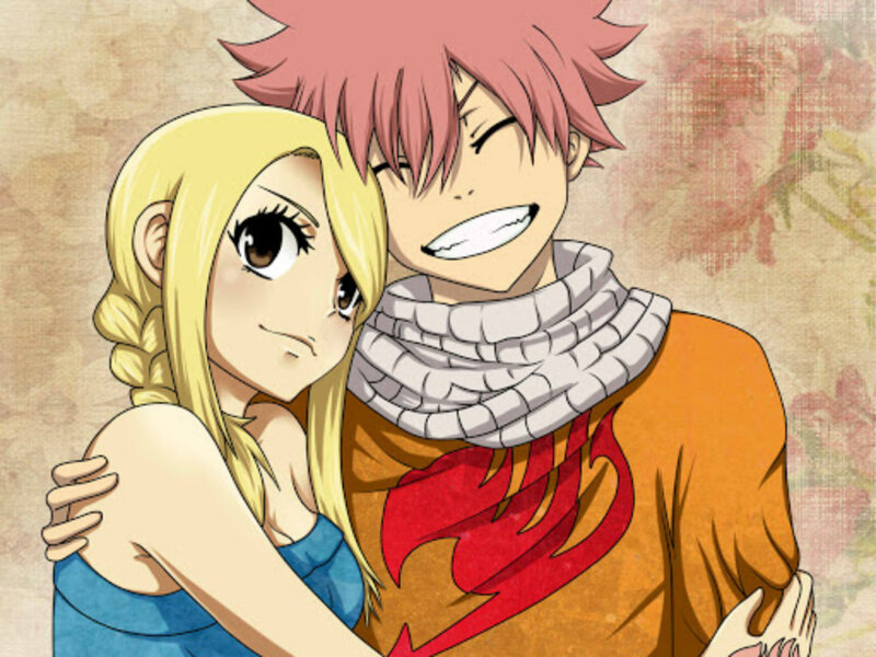 Blonde Woman Hugging Pink-haired Man