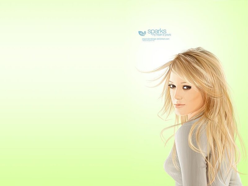 blonde woman illustration