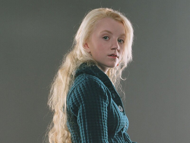 Blonde woman in a green sweater
