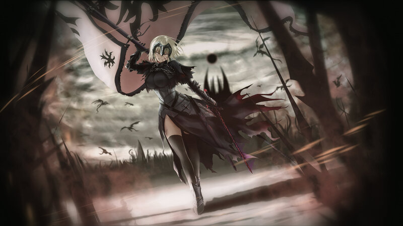Blonde Woman in Armor — Black, Dramatic, Dark