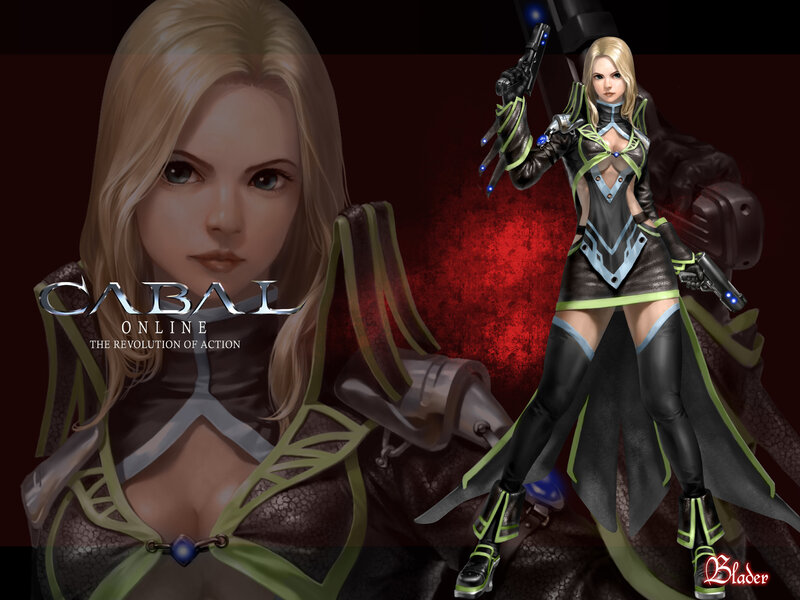 Blonde Woman in Armor — Black, Dramatic