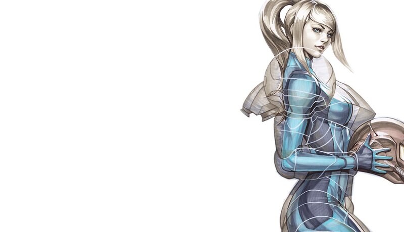 Blonde Woman in Armor — Blue, Confident