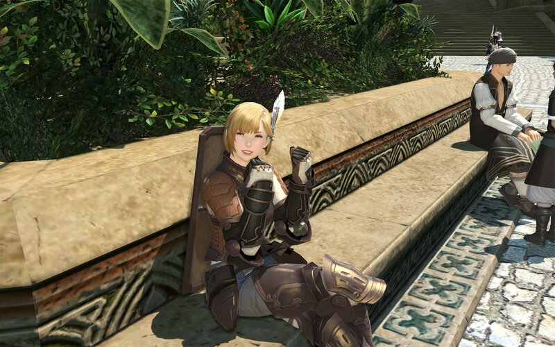 Blonde Woman in Armor — Brown, Calm