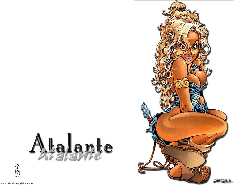 Blonde Woman in Armor — Orange