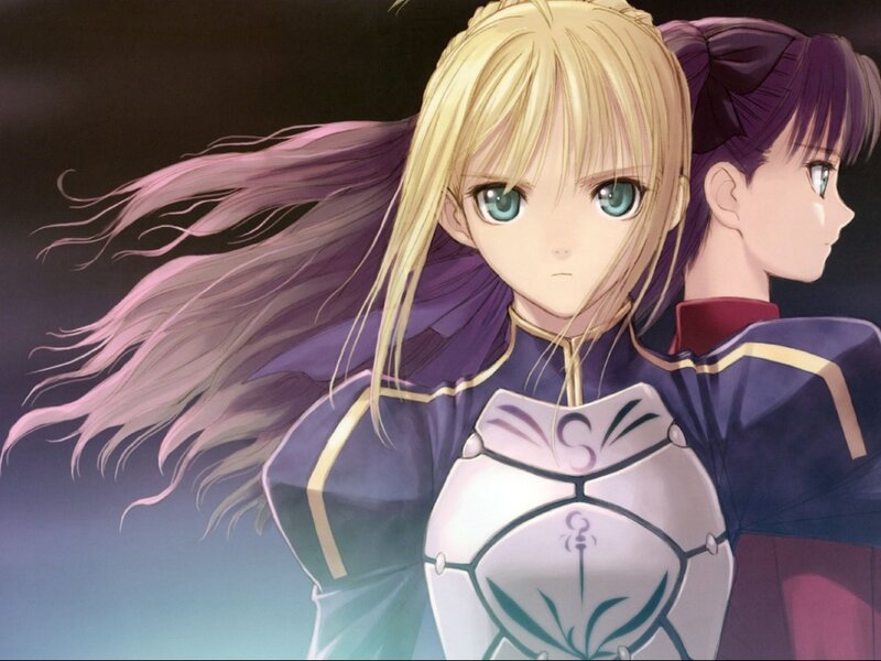 Blonde Woman in Armor — Purple, Dramatic