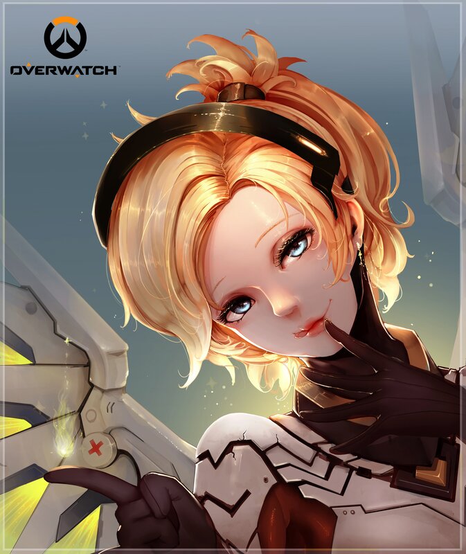 Blonde Woman in Armor — White, Calm