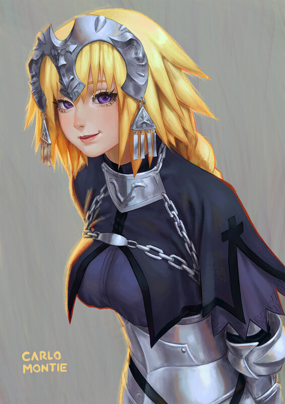 Blonde Woman in Armor — Yellow, Calm