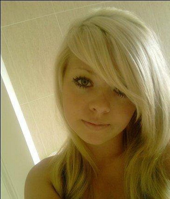 blonde woman in bathroom