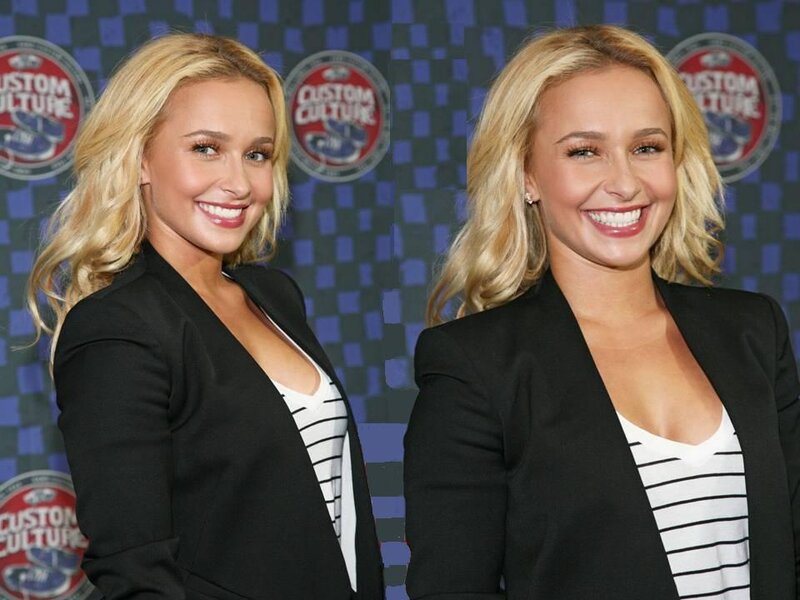 Blonde Woman in Black Blazer — Smiling