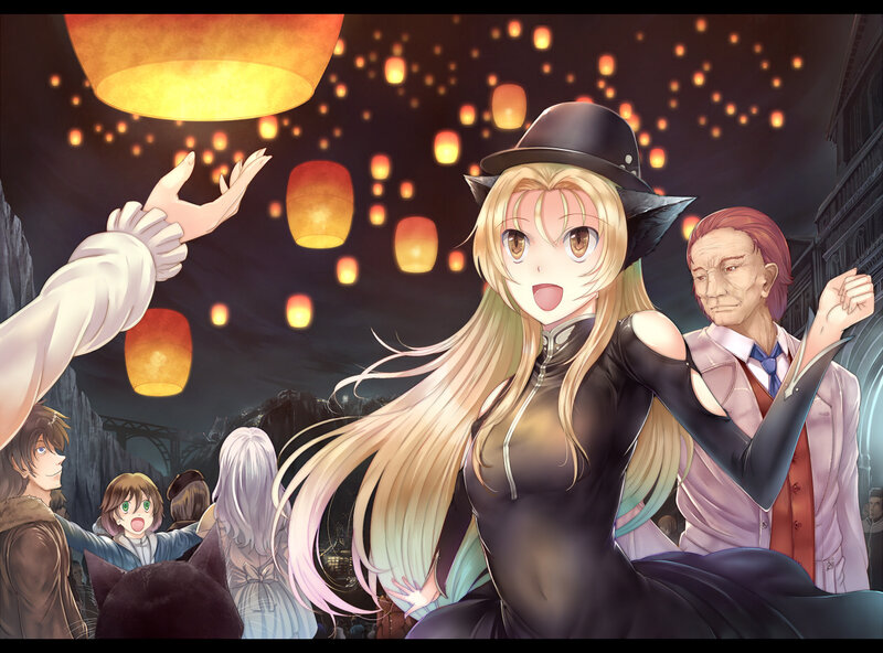 Blonde Woman in Black Dress — Festive