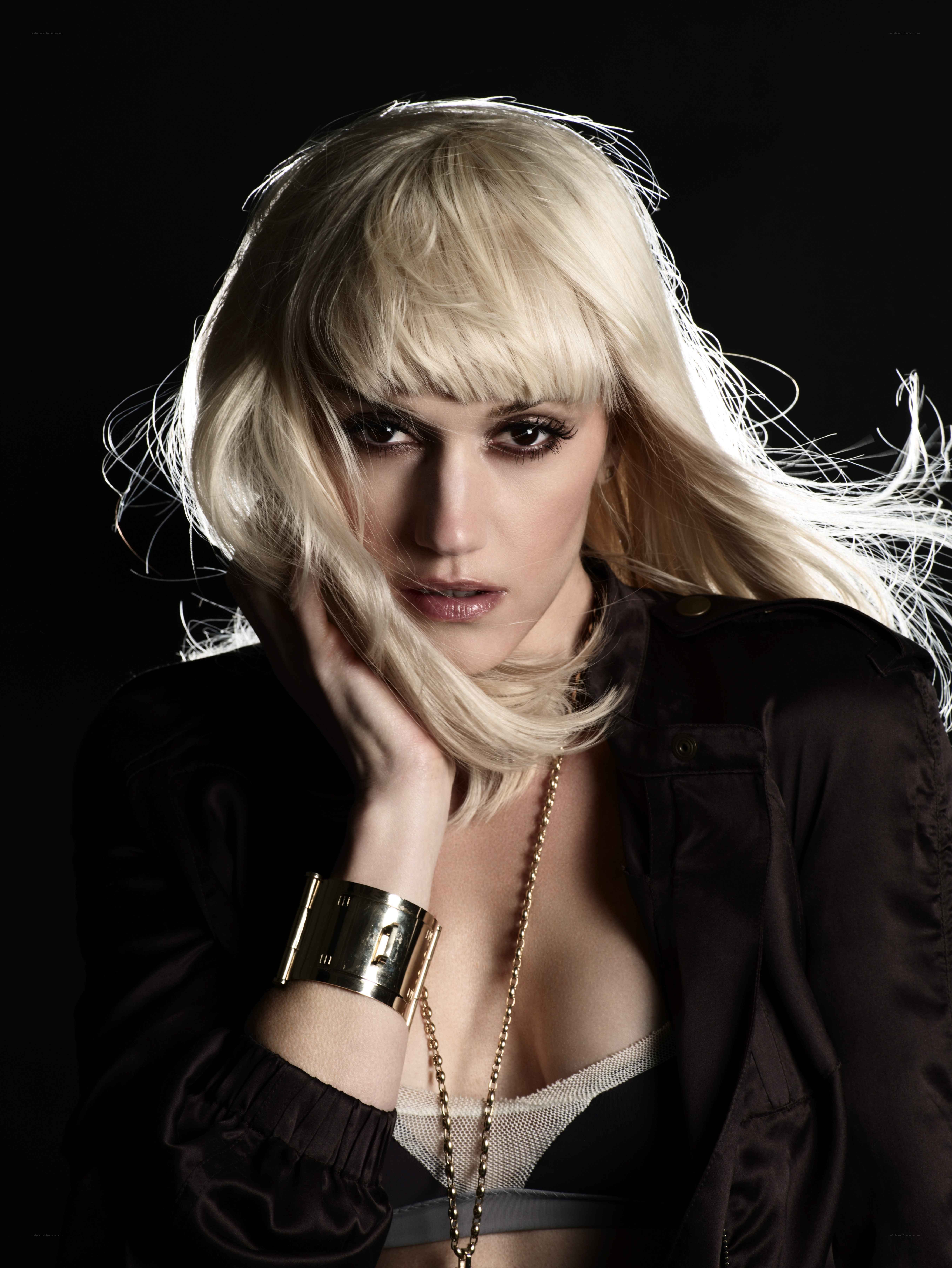 blonde woman in black jacket