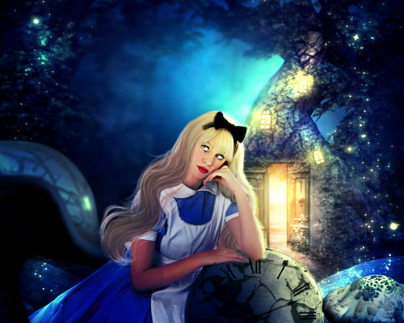 Blonde Woman in Blue Dress — Dreamy