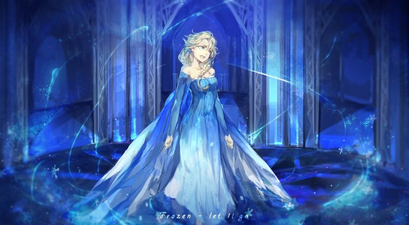 Blonde Woman in Blue Dress — Magical