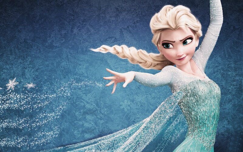 Blonde Woman in Blue Dress — Magical, Winter
