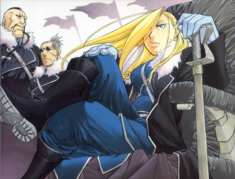 Blonde Woman in Blue Uniform — Dramatic, Manga