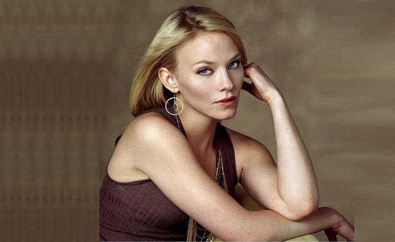 Blonde Woman in Brown Top — Calm
