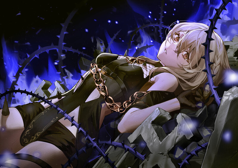 Blonde Woman in Chains