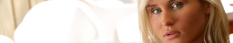 Blonde Woman in Close-up — White, Neutral