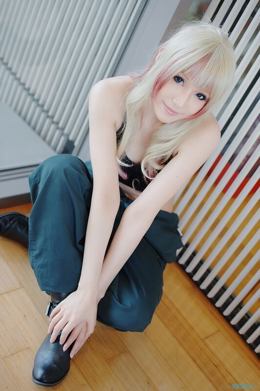 blonde woman in cosplay
