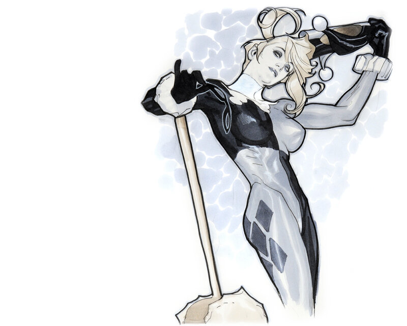 Blonde Woman in Costume — Black, Dramatic