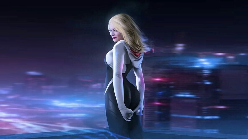 Blonde Woman in Costume — Blue, Dramatic, Night