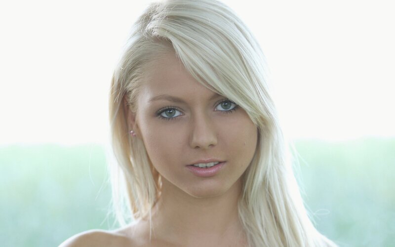Blonde Woman in Daylight — White
