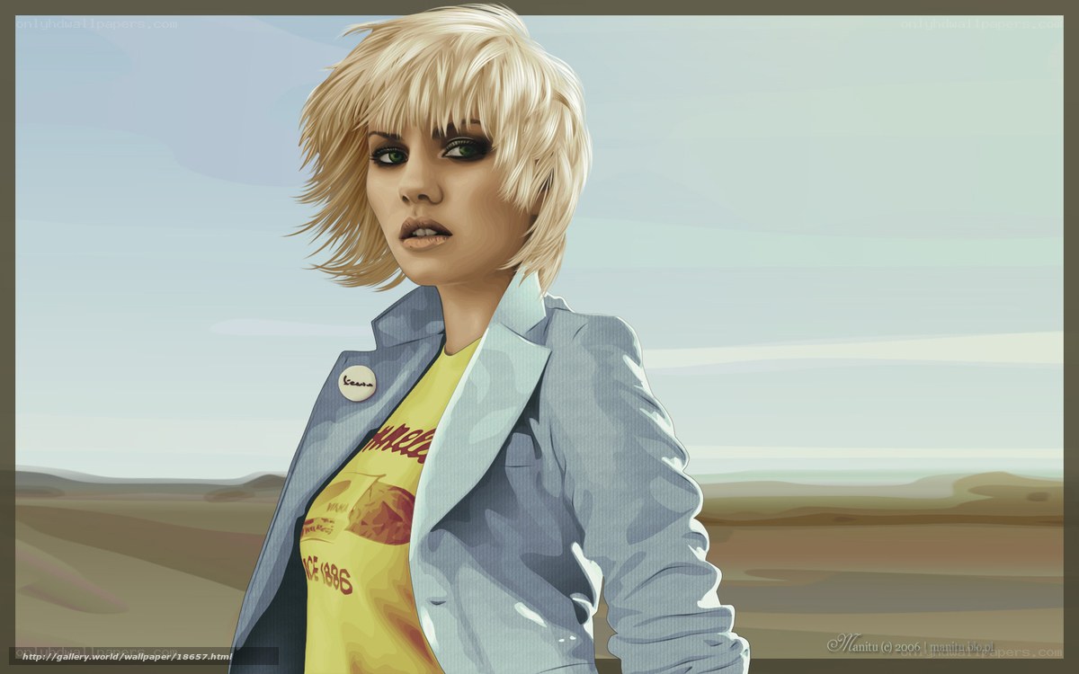 blonde woman in desert