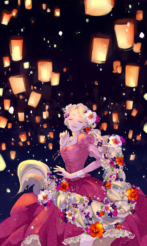 Blonde Woman in Dress — Pink, Serene, Night