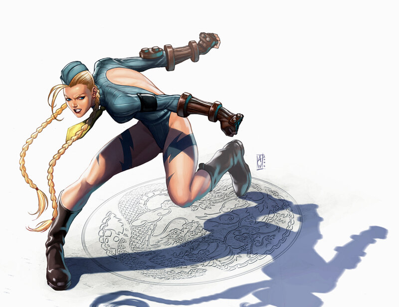 Blonde Woman in Fighting Pose