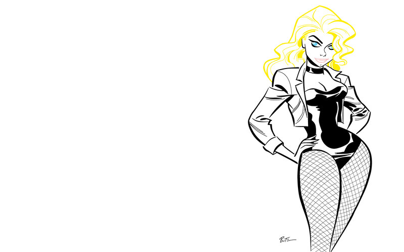 blonde woman in fishnet stockings