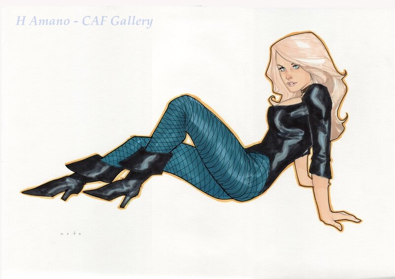 blonde woman in fishnet tights
