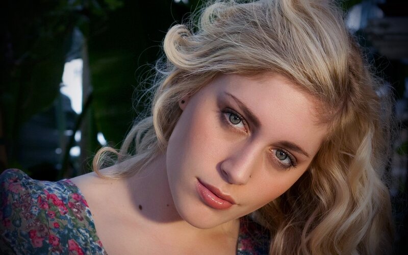 Blonde Woman in Floral Dress — Calm