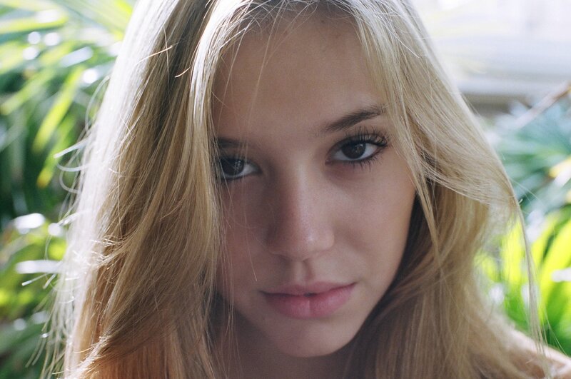 Blonde Woman in Foliage — Calm